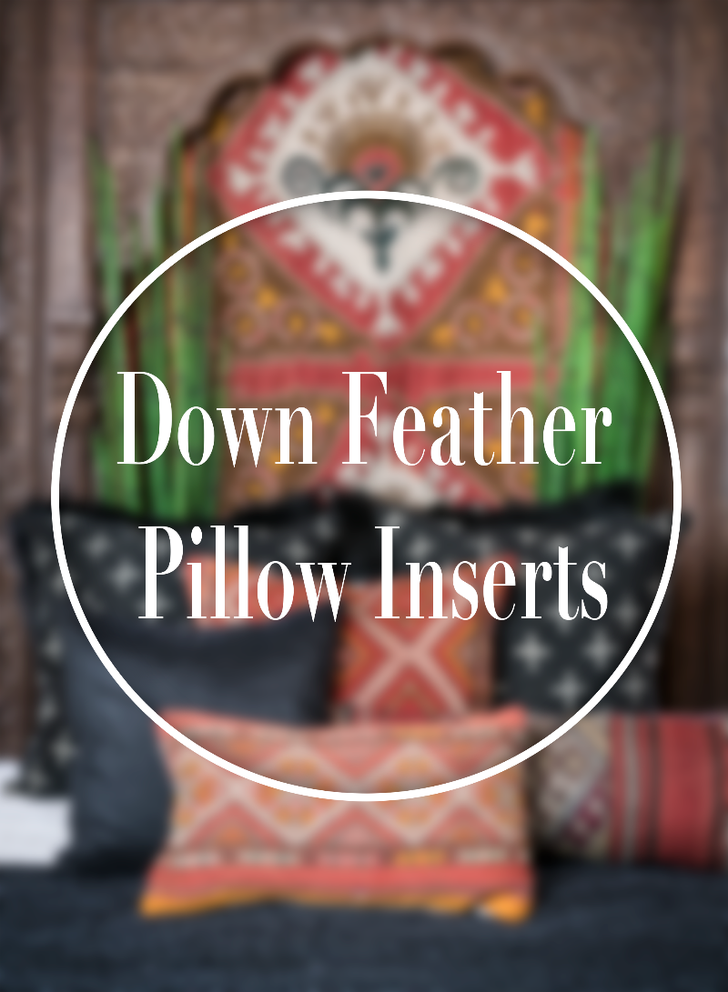 Down Feather Pillow Insert - 24 x 24 Tierra del Lagarto