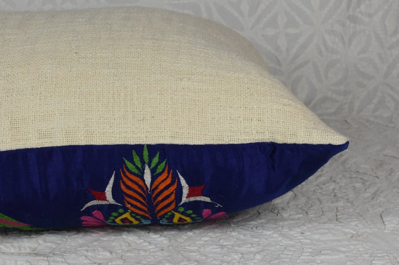 Vintage Blue Gujarati Pillow Tierra del Lagarto