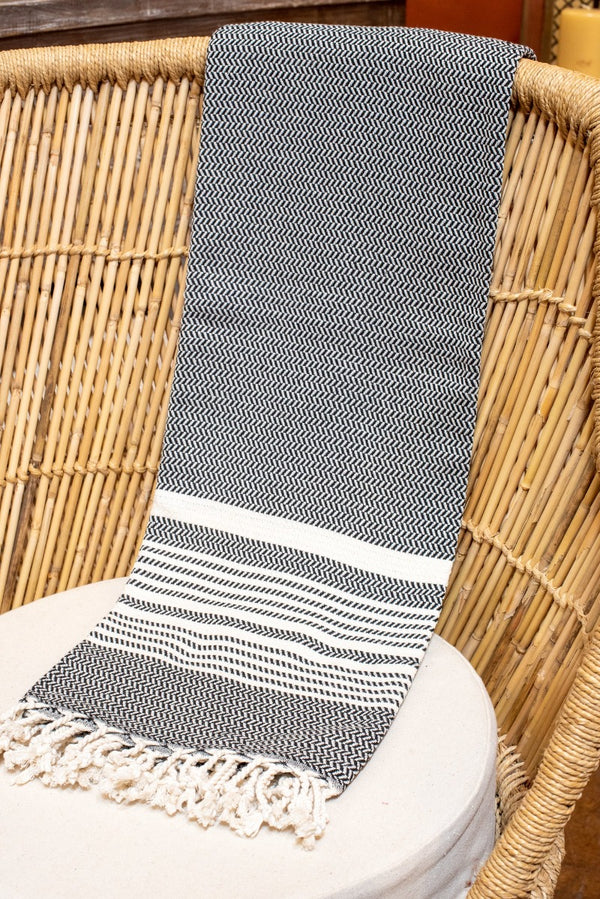 Turkish towel - black Tierra del Lagarto
