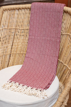 Turkish Towel - burgundy Tierra del Lagarto