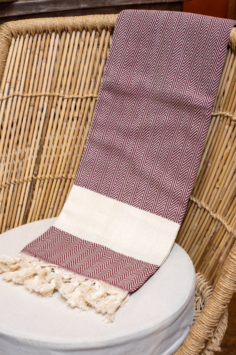 Turkish towel - burgundy Tierra del Lagarto