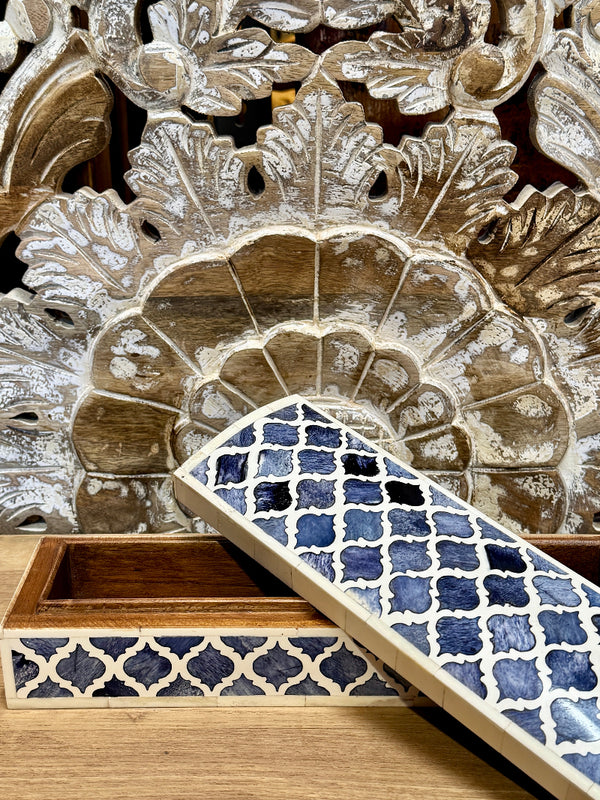 Bone Inlay Pencil Box