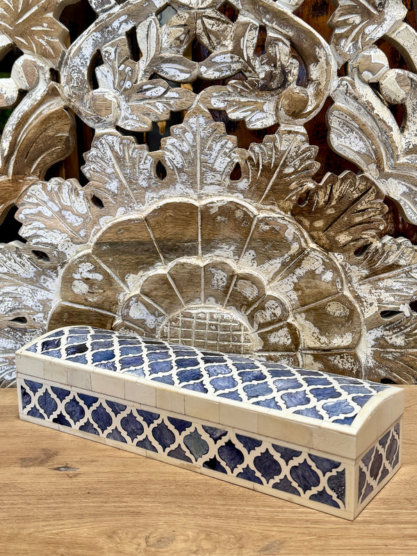 Bone Inlay Pencil Box