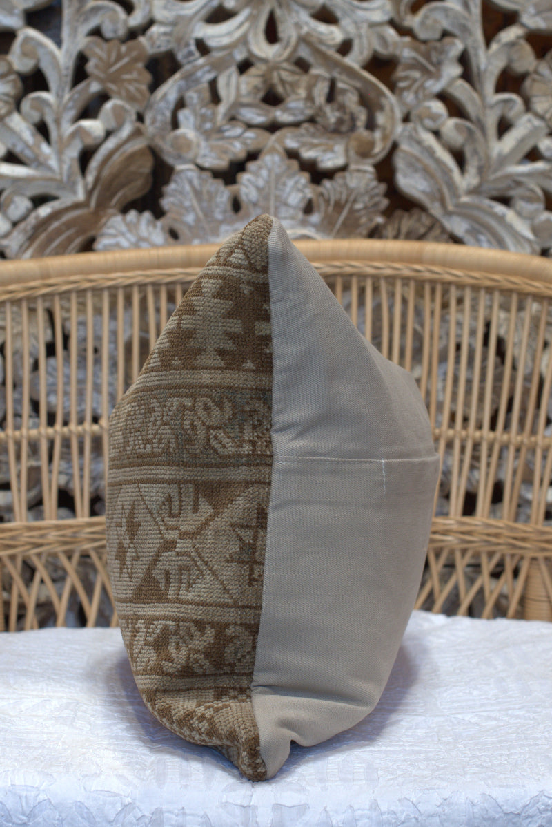 Antiqued Turkish Carpet Pillow