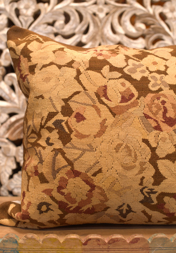 Romanian Floral Kilim Pillow