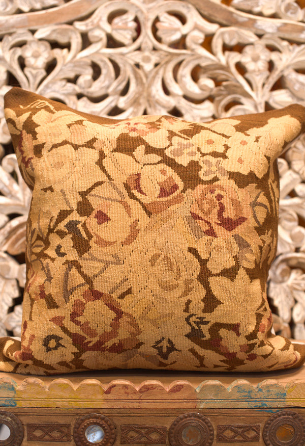 Romanian Floral Kilim Pillow