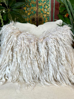 Snow Colored Tulu Pillow