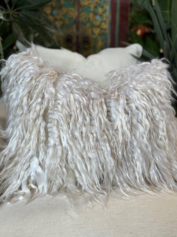 Snow Colored Tulu Pillow