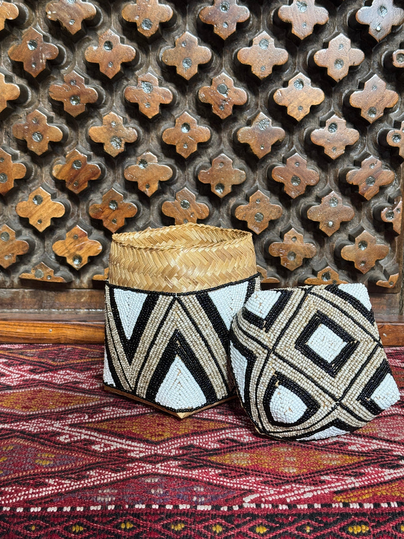 Tall Square Beaded Balinese Offering Box display picture 1