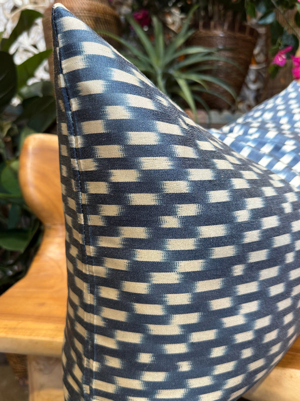Silk Ikat Lumbar Pillow