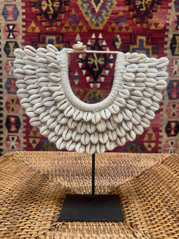 Small Cowrie Shell Necklace with Stand