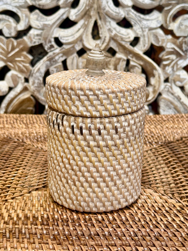 Basket Box with Wood Finial