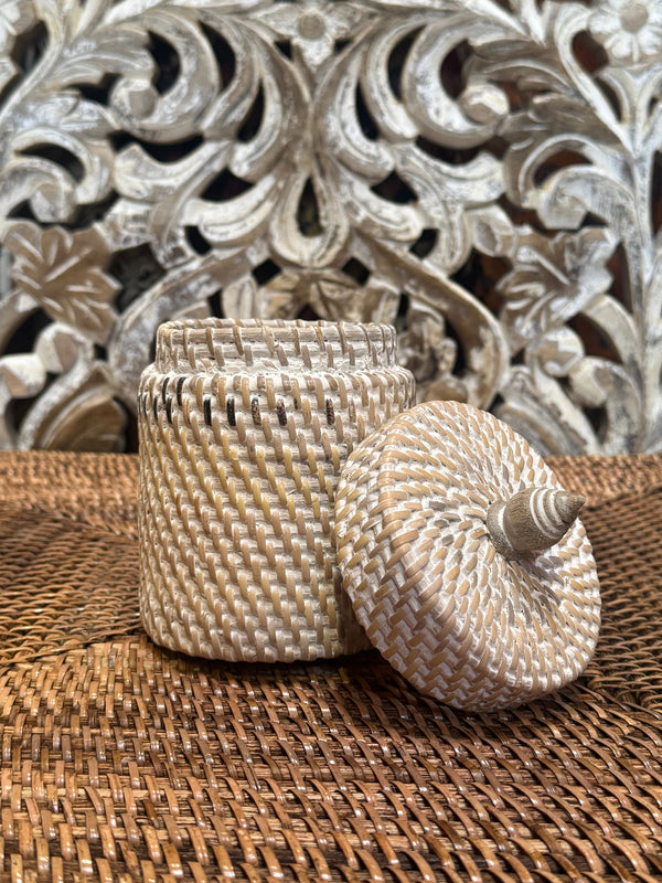 Basket Box with Wood Finial