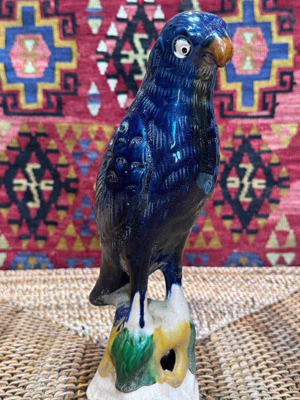 Blue Hand Painted Porcelain Bird