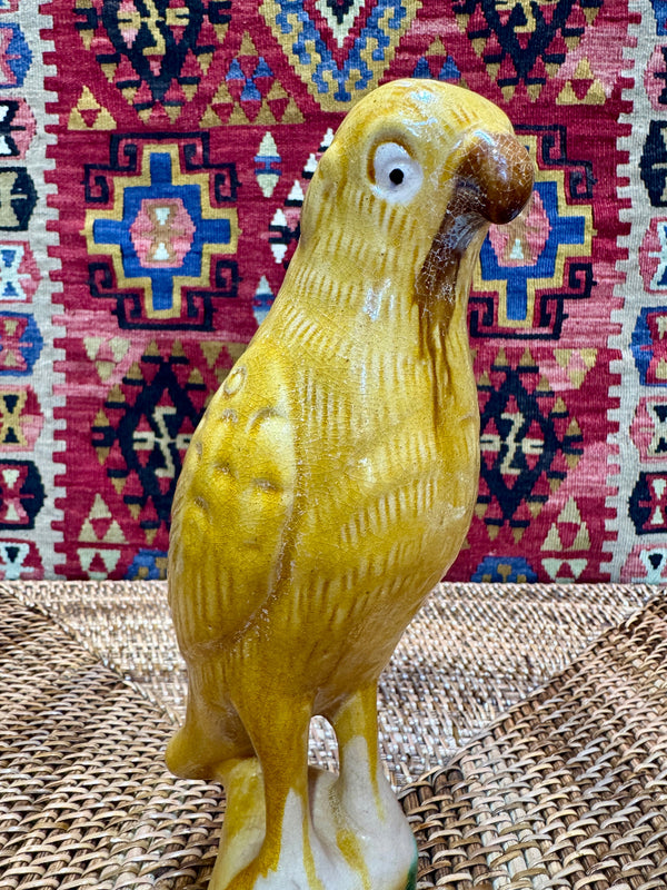 Yellow Hand Painted Porcelain Bird