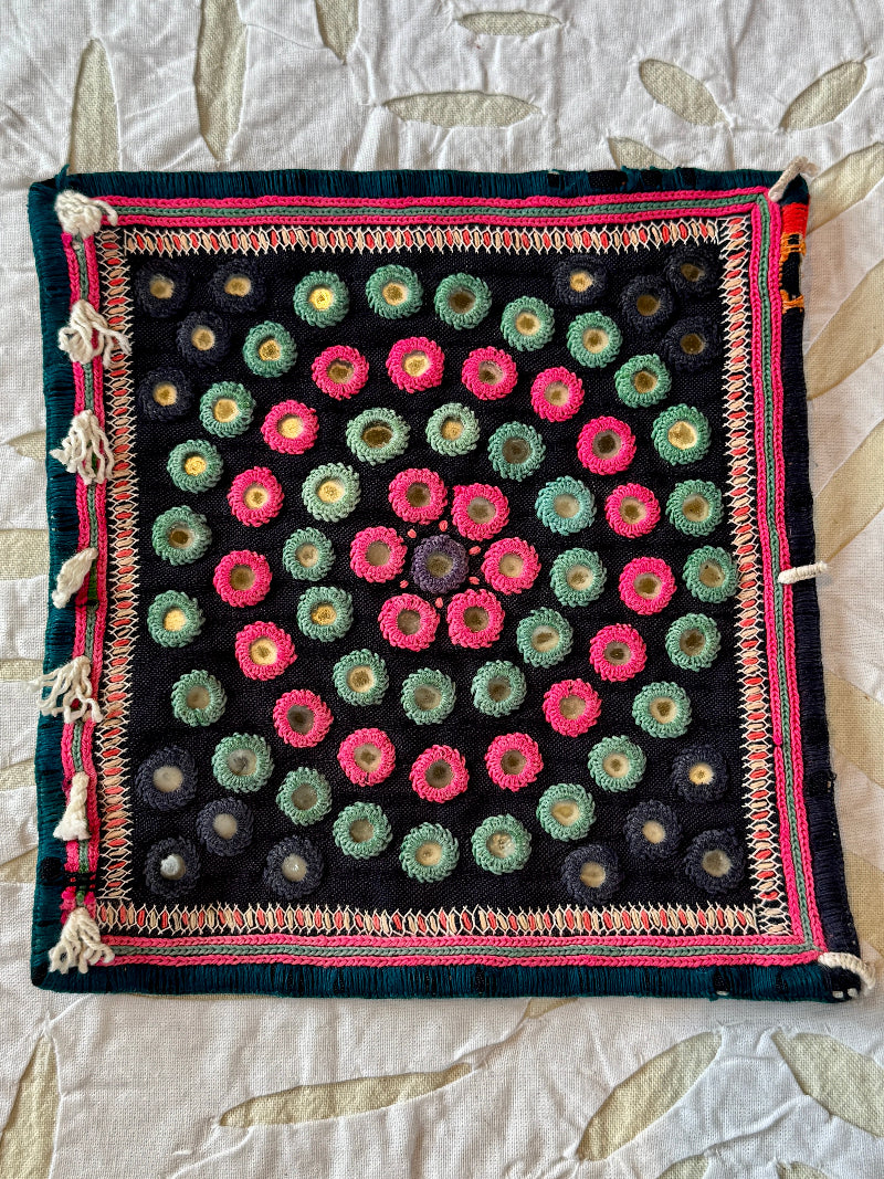 Square Gujarati Mirror Cloth Patch/Coasters