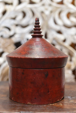 Vintage Red Lacquer Tikka Box