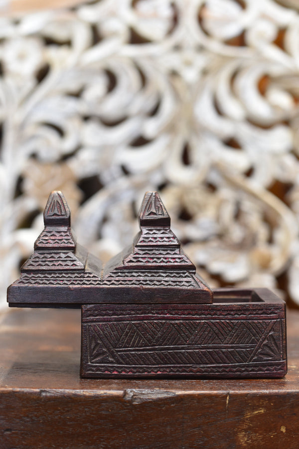Vintage Tibetan Peaked Spice Box