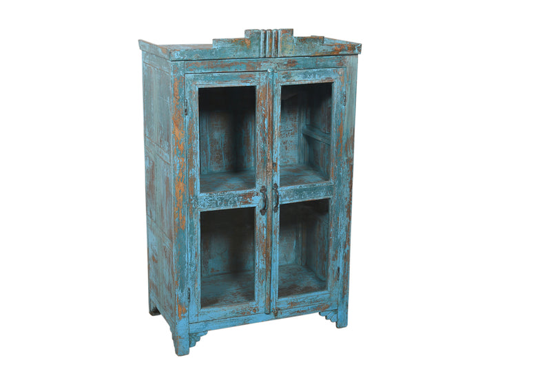 Vintage Teak Glass Cabinet
