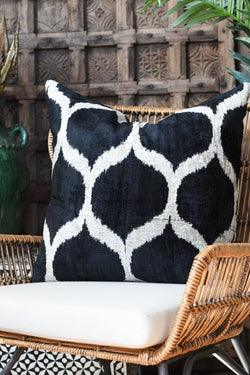 Silk Velvet Ikat 20" Pillow