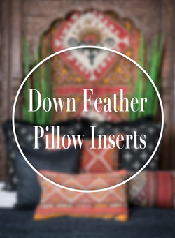 Down Feather Pillow Insert - 20 x 20 Tierra del Lagarto