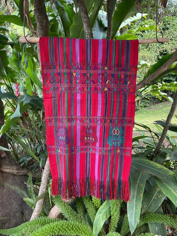 Long Faja Hand Embroidered Nahuala Guatemalan Belt