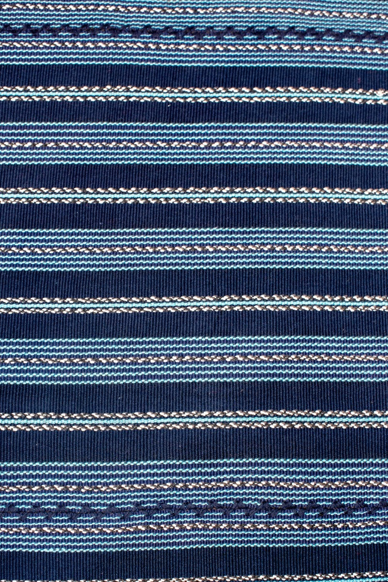 Indigo Handwoven Guatemalan Striped Blanket Tierra del Lagarto