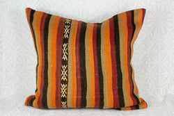 Moroccan Kilim Striped Pillow Tierra del Lagarto