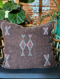 Moroccan Sabra Pillow Soft Brown Color Tierra del Lagarto
