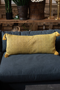 Pompom Large Lumbar Pillow Tierra del Lagarto