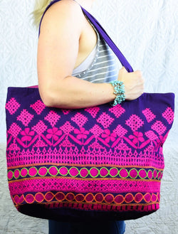 Rabari Skirt Tote Bag - Purple Tierra del Lagarto