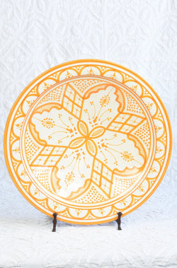 Safi Plate - Orange and White Tierra del Lagarto