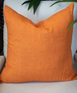 Tangerine Linen Pillow Tierra del Lagarto