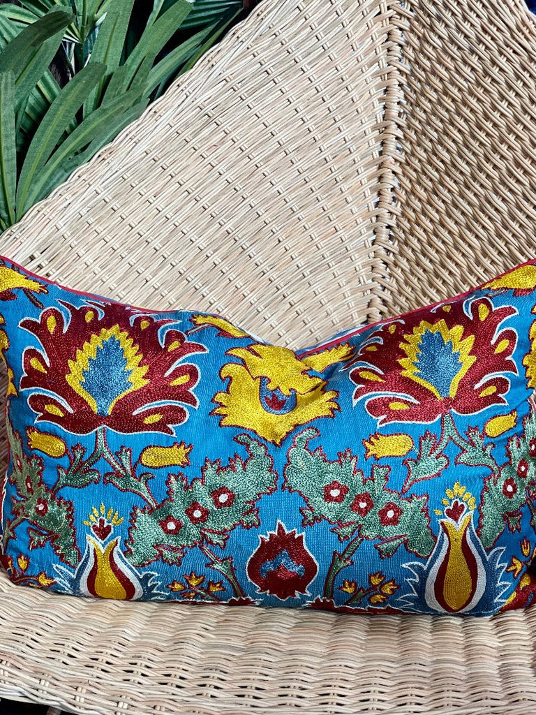 Multicolor Sherbet Abstract Lumbar Pillow