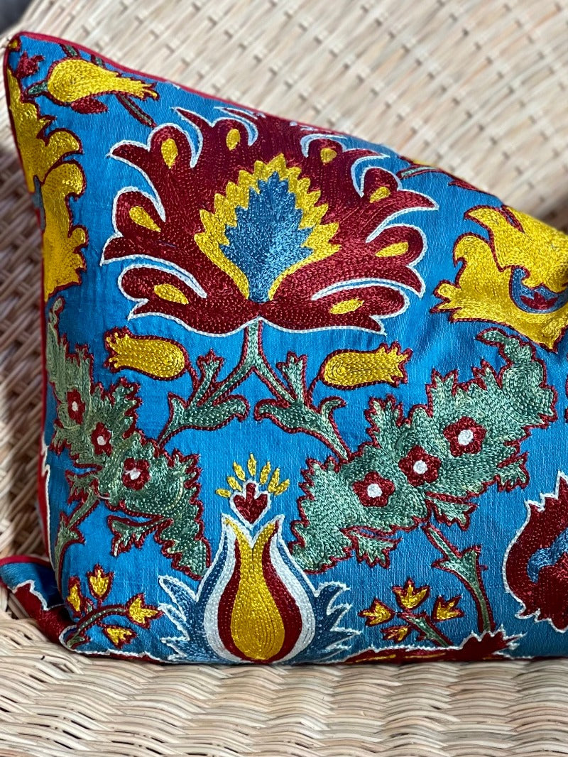 Multicolor Sherbet Abstract Lumbar Pillow