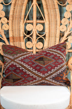 Vintage Kilim Lumbar Pillow Tierra del Lagarto