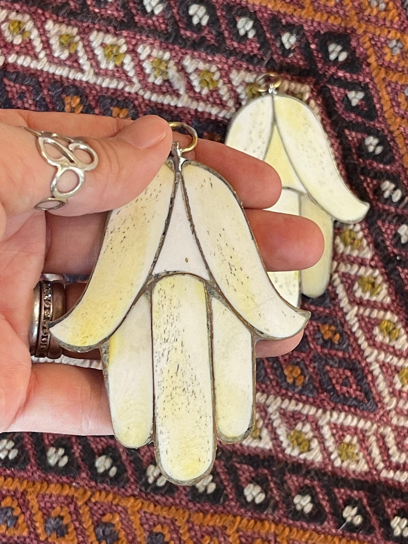 Moroccan Bone Inlay Hamsa